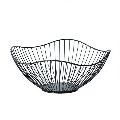 Large Iron Fruit Storage Basket Home Decor Snack Candy Plate Living Room Basket - Gold