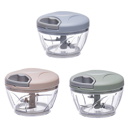 500ml Manual Meat Mincer Garlic Chopper Rotate Garlic Press Crusher Vegetabl - Blue