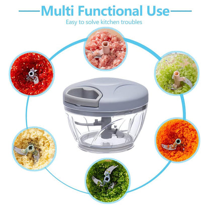 500ml Manual Meat Mincer Garlic Chopper Rotate Garlic Press Crusher Vegetabl - Pink
