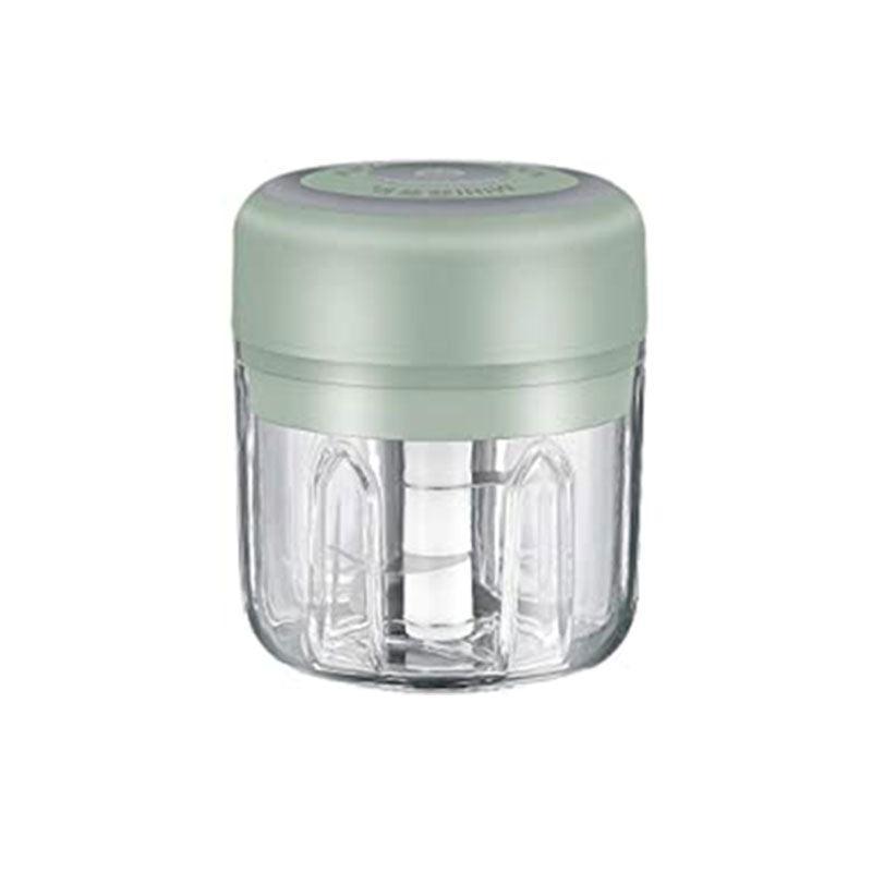 250Ml Usb Rechargeable Mini Food Garlic Grinder Electric Garlic Chopper Cordless - Green
