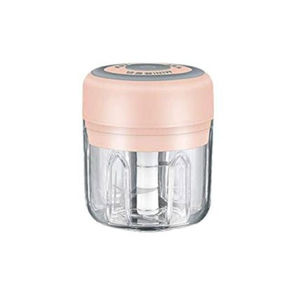 250Ml Usb Rechargeable Mini Food Garlic Grinder Electric Garlic Chopper Cordless - Green