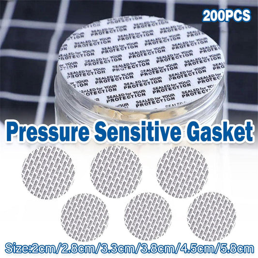 200pcs Pressure Sensitive Gasket Self Adhesive Bottle Cap Sealing Liner for Jars - 2cm