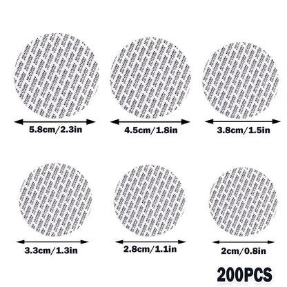 200pcs Pressure Sensitive Gasket Self Adhesive Bottle Cap Sealing Liner for Jars - 3.3cm