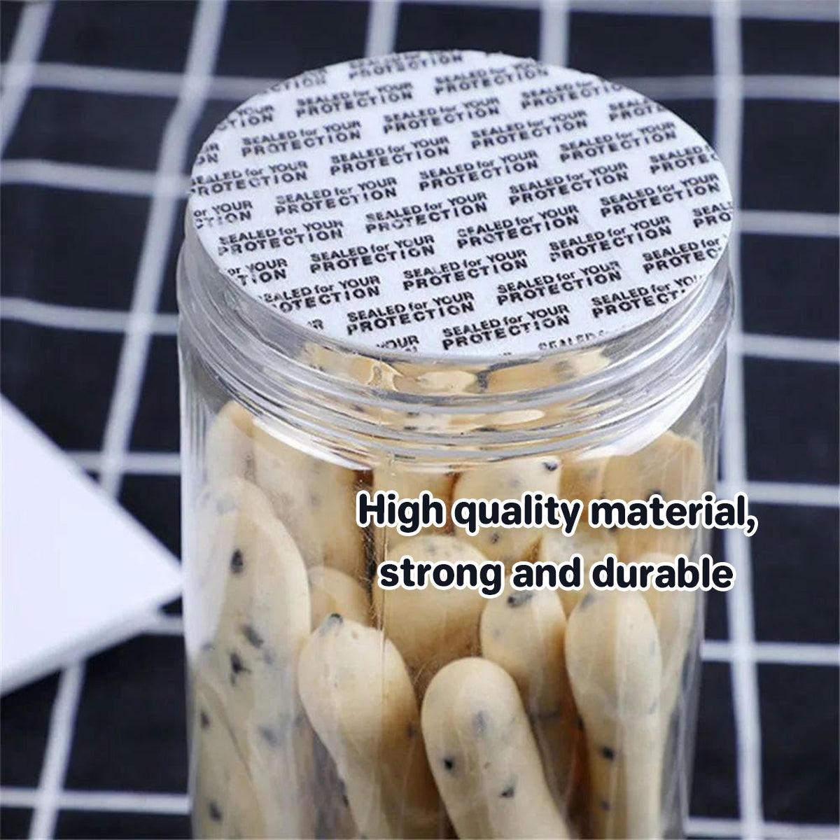 200pcs Pressure Sensitive Gasket Self Adhesive Bottle Cap Sealing Liner for Jars - 5.8cm