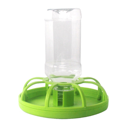 Reptile Water Bowl with Bottle for Lizard Gecko Snake Inverted Bottle Dispenser - Purple Platform L