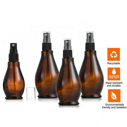 30-100Ml Amber Glass Essential Oil Spray Roller Bottles Mist Sprayer Containers - Upgrade 30 ML 10PCS