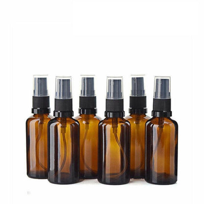 30-100Ml Amber Glass Essential Oil Spray Roller Bottles Mist Sprayer Containers - Upgrade 30 ML 5PCS