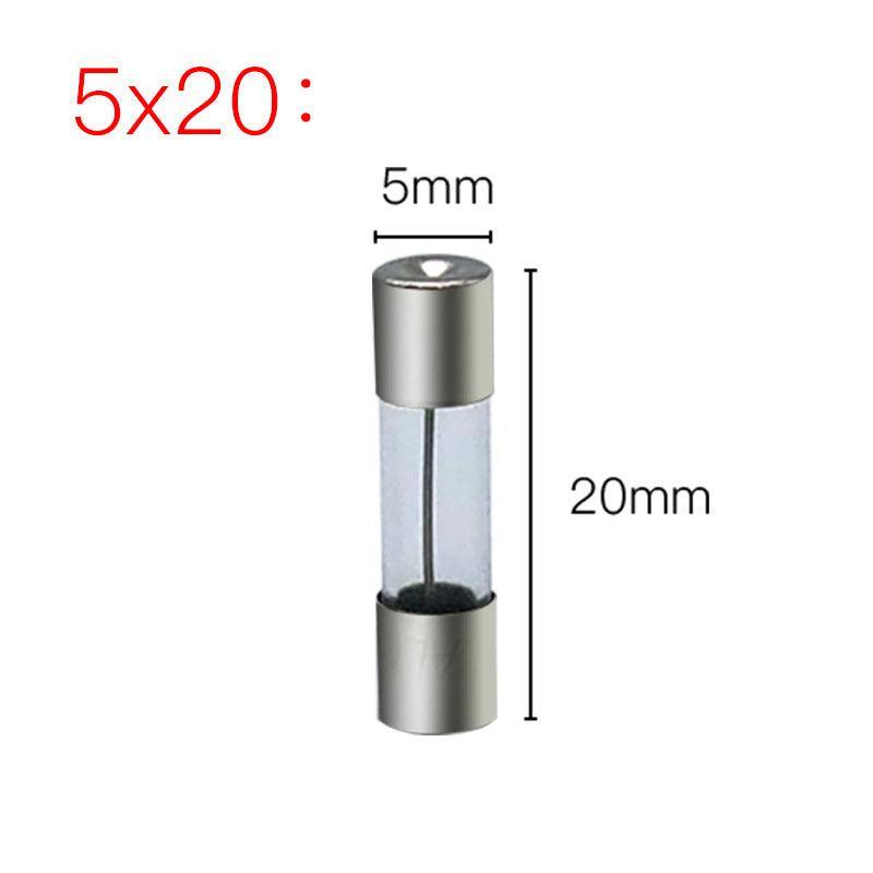 20Pcs M205 Glass Fuse 5Mm X 20Mm Slow Blow 250V / Select From 0.5A To 10A  Amp - 20PCS F8A