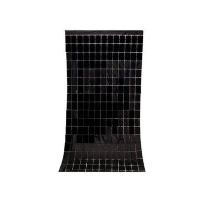Rectangle Tinsel Curtain Shimmer Wall Backdrop 2M Length Party Decoration Sequin - Green