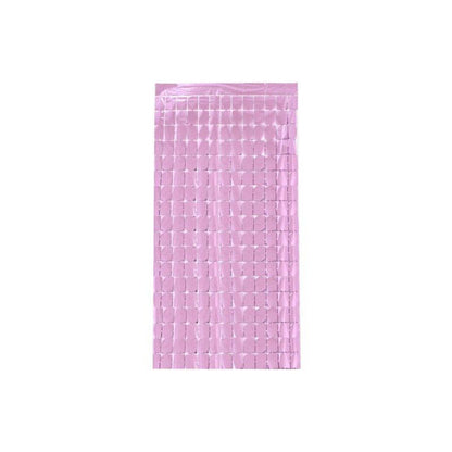 Rectangle Tinsel Curtain Shimmer Wall Backdrop 2M Length Party Decoration Sequin - Light Blue