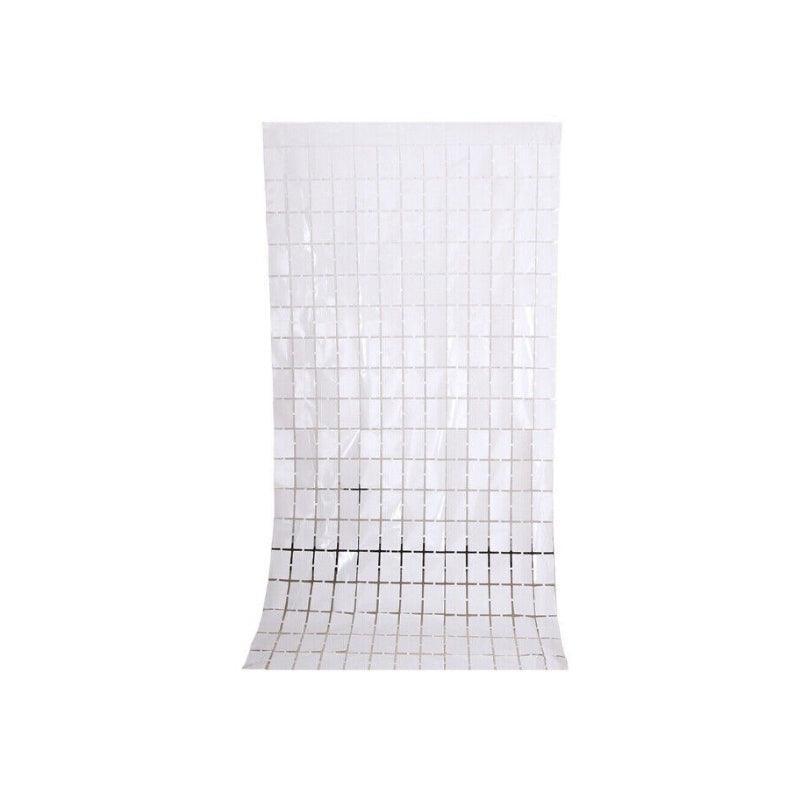 Rectangle Tinsel Curtain Shimmer Wall Backdrop 2M Length Party Decoration Sequin - Light Blue