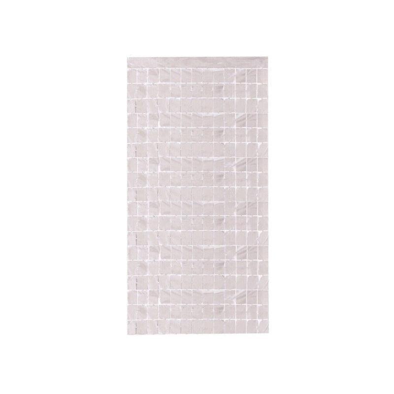 Rectangle Tinsel Curtain Shimmer Wall Backdrop 2M Length Party Decoration Sequin - Light Pink