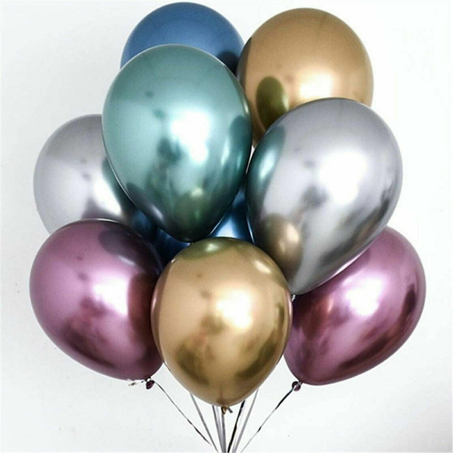 Metallic Latex Balloons 12 Inch Chrome Party Balloons for Birthday Wedding Decoration - Gold 50PCS