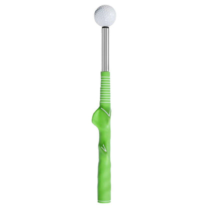 Golf Swing Training Aid Telescopic Impact Sound Stick Exercise Tool for Practice - Black