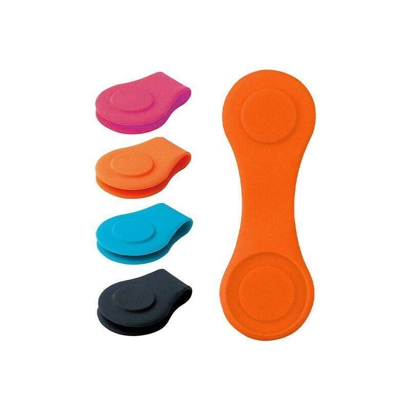 1Pc Silicone Golf Hat Clip Ball Marker Holder with Secure Attachment Design - Pink
