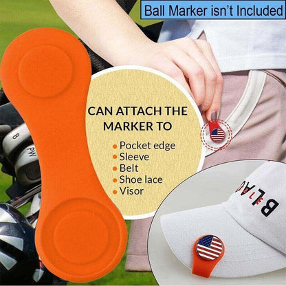 1Pc Silicone Golf Hat Clip Ball Marker Holder with Secure Attachment Design - Pink