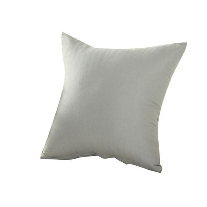 50cm*50cm Multicoloured Plain Solid Colour Cushion Cover Decorative Pillow Case - Grey
