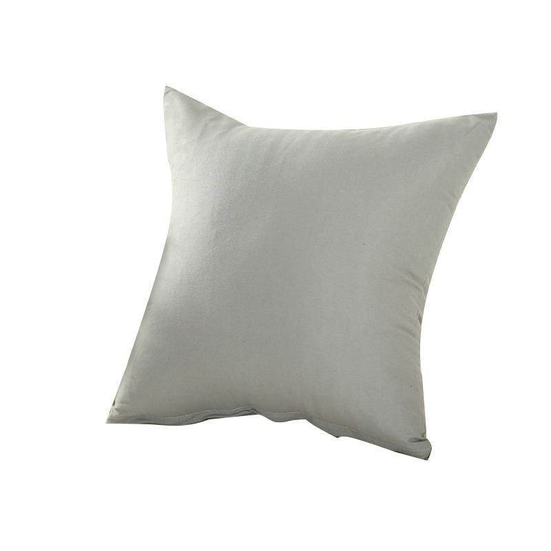 50cm*50cm Multicoloured Plain Solid Colour Cushion Cover Decorative Pillow Case - Grey