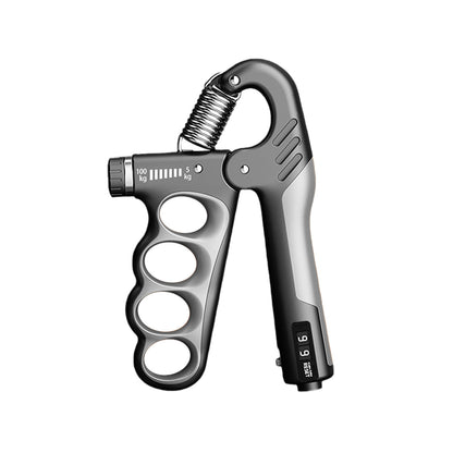 Adjustable Hand Grip Strengthener with Counter Forearm Finger Exerciser Trainer - Orange