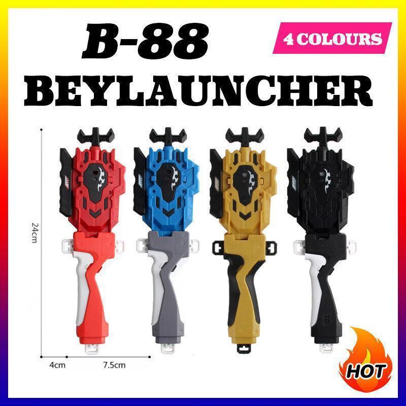B-88 Beylauncher Beyblade String Launcher Ripper Red Blue Black - Black