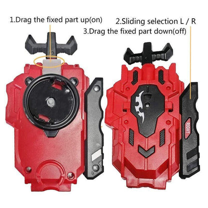 B-88 Beylauncher Beyblade String Launcher Ripper Red Blue Black - Gold