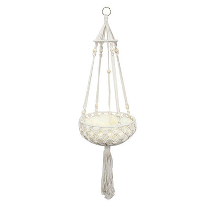 Macrame Cat Hammock Boho Style Kitty Hanging Swing Bed Pet Sleeping Bed Cat