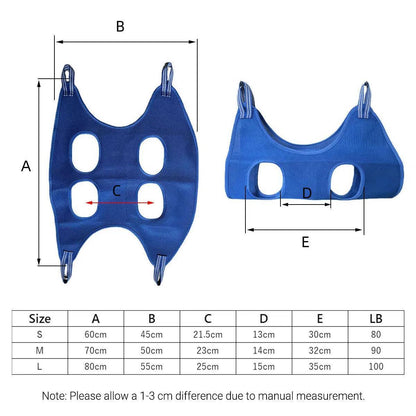 S Size Hammock Helper Pet Dog Cat Grooming Restraint Bags for Bathing Trimming Nail - Blue