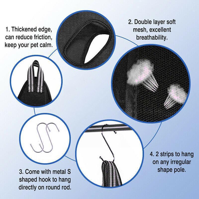 S Size Hammock Helper Pet Dog Cat Grooming Restraint Bags for Bathing Trimming Nail - Red