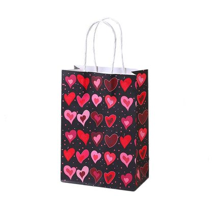 30x Valentines Day Love-Themed Tote Bag Elegant Kraft Paper Handbag Lightweight - Y170