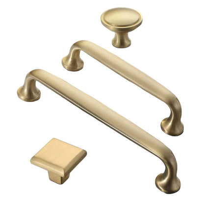 Nordic Gold Cabinet Handle Simple Light Luxury Drawer Door Pull Wardrobe Handle - 128mm