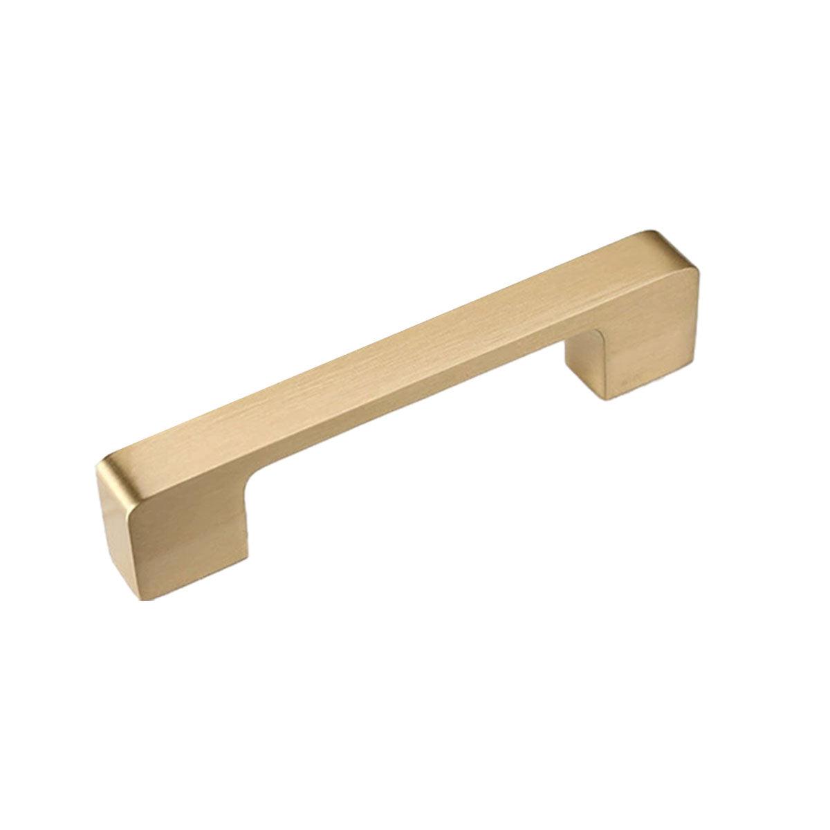 Modern Simple Handle Wardrobe Cabinet Drawer Pull All Copper Gold Door Handle - 128mm