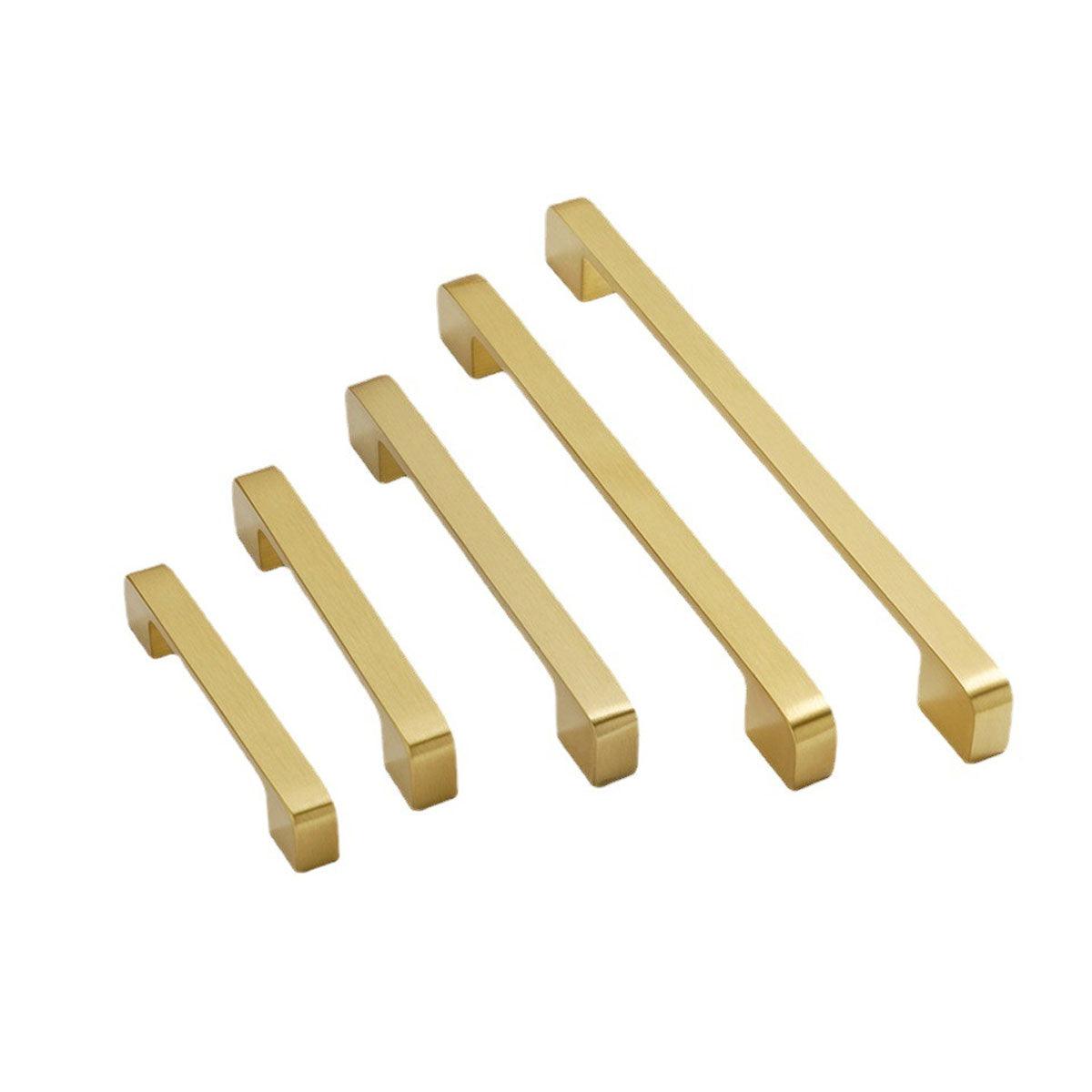 Modern Simple Handle Wardrobe Cabinet Drawer Pull All Copper Gold Door Handle - 160mm