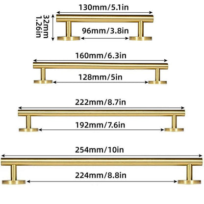 European Style Cabinet Handles Drawer Pull Knob 4 Sizes for Wardrobe Door - 192mm