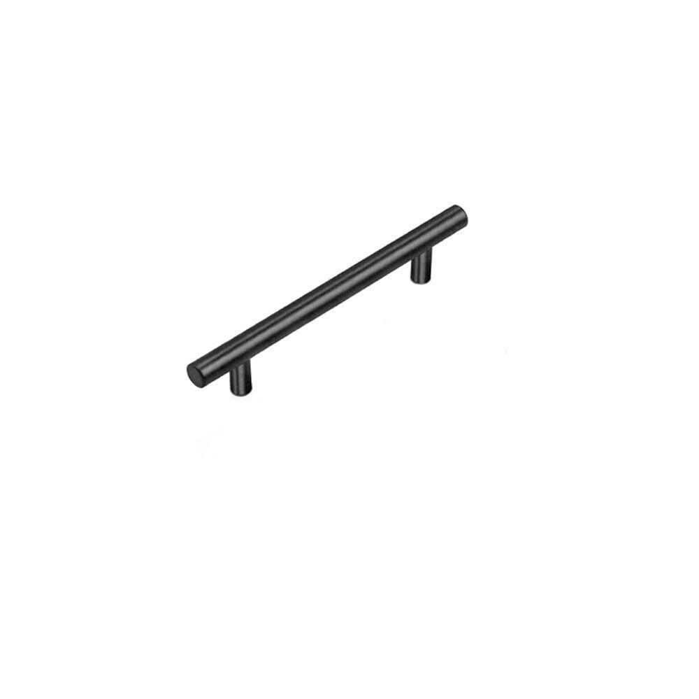 5PCS Black Kitchen Cabinet Door Handles Stainless Steel Door Drawer Pull T Bar - 100mm/64mm