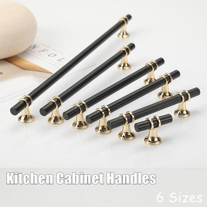 Black Gold Design Kitchen Cabinet Handles Drawer Bar Handle Pull 96 128 160 192 320MM - 160mm