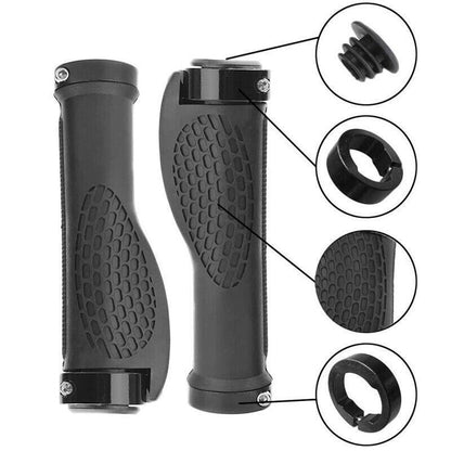 Cycling Lock-On Mtb Ergonomic  Mountain Bike  Rubber  Grips Bicycle Handlebar Au - Red