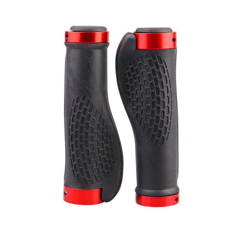 Cycling Lock-On Mtb Ergonomic  Mountain Bike  Rubber  Grips Bicycle Handlebar Au - Red