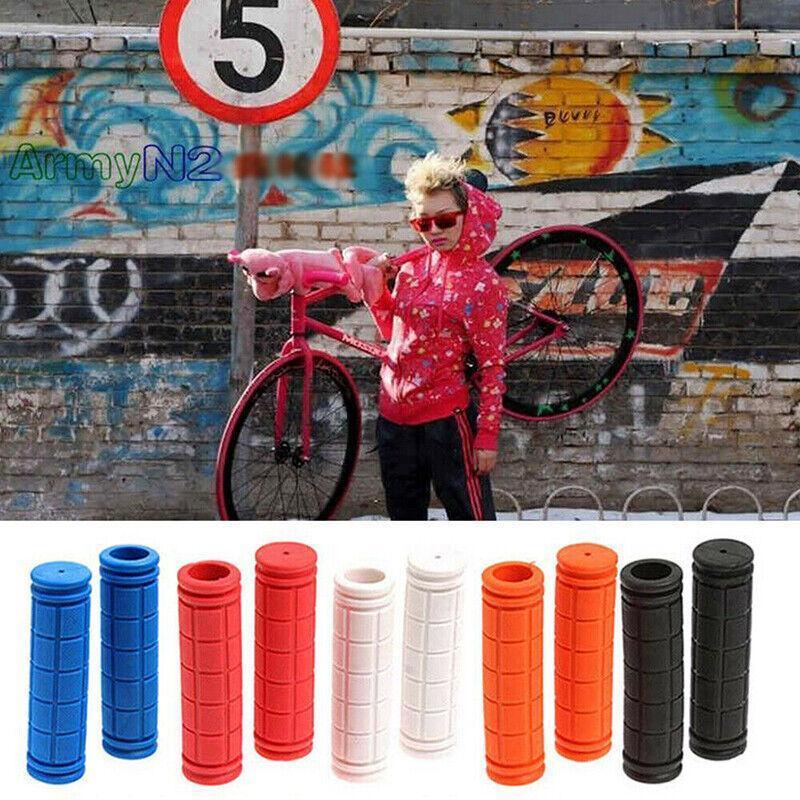Rubber Grips For Bmx Mtb Cycle Road Mountain Bike Scooter Bicycle Handle Bar - Orange