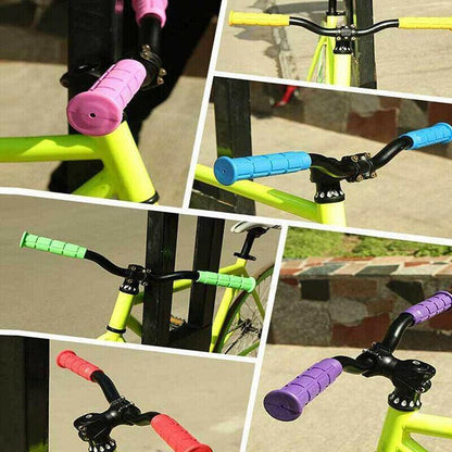 Rubber Grips For Bmx Mtb Cycle Road Mountain Bike Scooter Bicycle Handle Bar - Orange