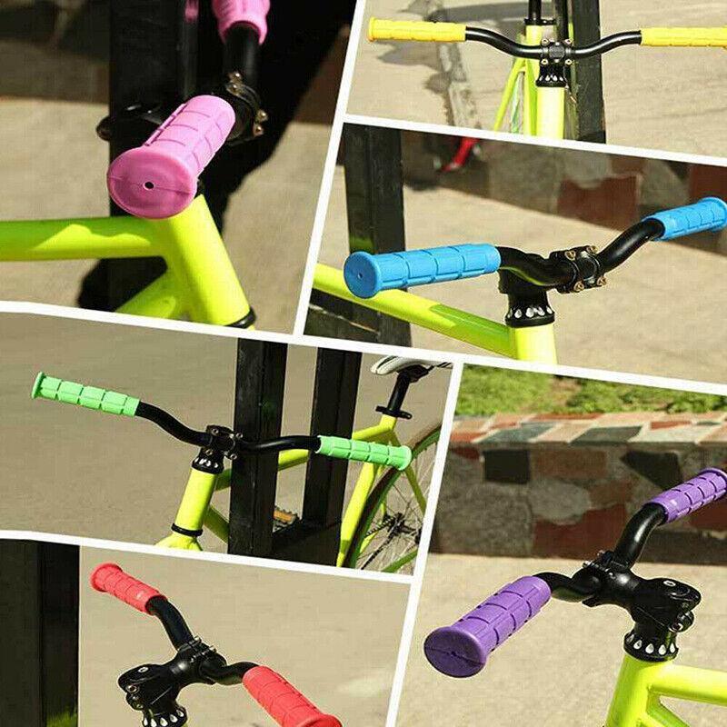Rubber Grips For Bmx Mtb Cycle Road Mountain Bike Scooter Bicycle Handle Bar - Purple