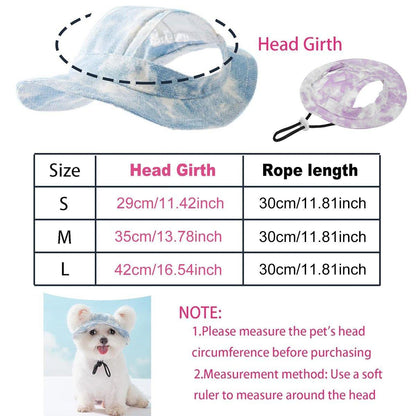 Adjustable Pet Hat with Cute Leaky Ears Sunscreen Fisherman Hat Four Seasons Use - Orange Red - L