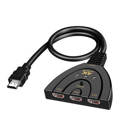 HDMI Switch Splitter 3-in-1 5-in-1 or 1-in-2 1080p 4K Manual or Remote Options - 5 in 1 Switch 4K Remote IR