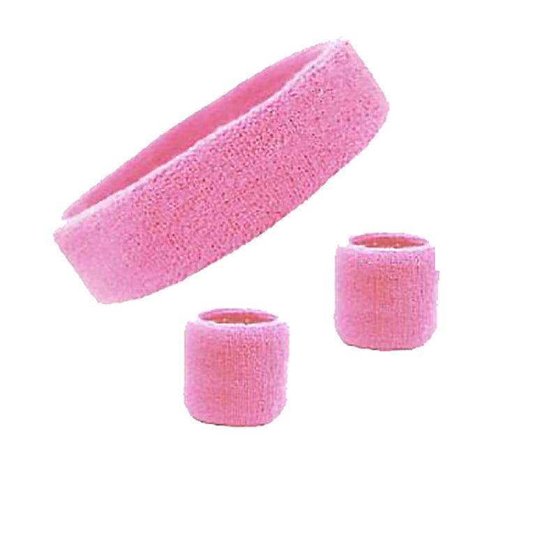 Wristbands Headband Sweatbands Sweat Band For Sport Tennis Badminton Yoga Cotton - Blue