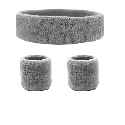 Wristbands Headband Sweatbands Sweat Band For Sport Tennis Badminton Yoga Cotton - Light Pink