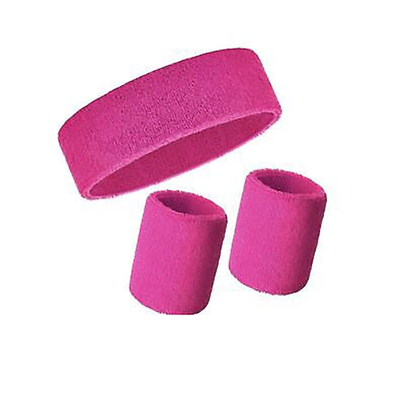 Wristbands Headband Sweatbands Sweat Band For Sport Tennis Badminton Yoga Cotton - Yellow