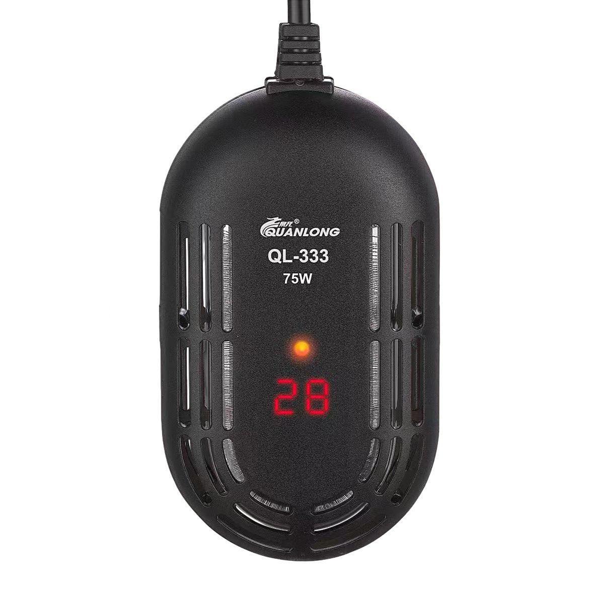 Mini Submersible Aquarium Temperature Rod with Thermostat for Fish and Turtle Tanks - 75W