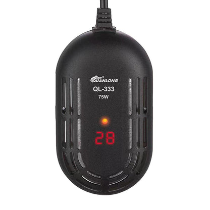 Mini Submersible Aquarium Temperature Rod with Thermostat for Fish and Turtle Tanks - 75W