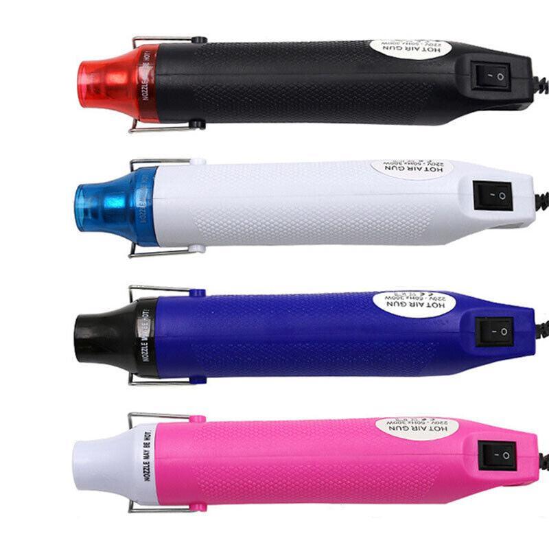 300W Electric Diy Heat Gun Hot Air Gun For Crafts Epoxy Resin Shrink Wrap Vinyl - Black