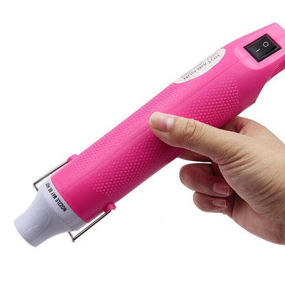 300W Electric Diy Heat Gun Hot Air Gun For Crafts Epoxy Resin Shrink Wrap Vinyl - Blue