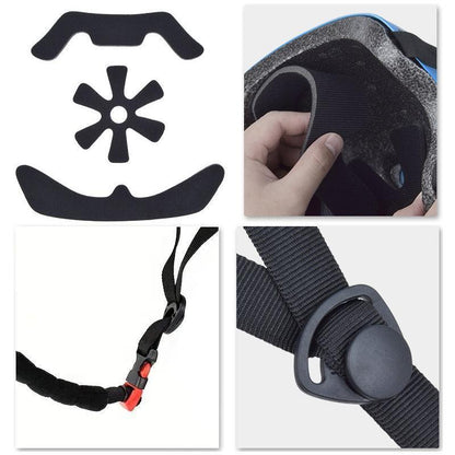 Black Bike Skate Helmet with Adjustable Fit Lightweight Protective Design 3 Sizes - L